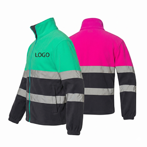 Wholesale CE Certified Digital Printed Cotton Lightweight Breathable Reflective Zipper Unisex Hi Vis Construction Safety <b>Jackets</b> - Product Image 4