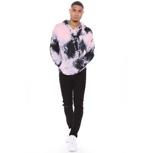 OEM Logo personnalisé deux tons Tie Dye Sweat à capuche Pull Hommes à manches longues Pull Garçon Streetwear Hiver Gaufré Printemps Couleur unie - Product Image 3