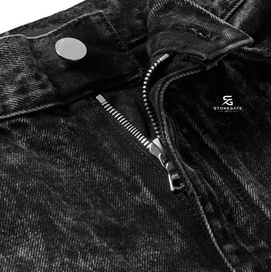Pantalones Cortos de Mezclilla Casuales para Hombre, Estilo Lavado, con Botones y Bolsillos, Largura hasta la Rodilla, Estilo Urbano de Verano 2026 - Product Image 4