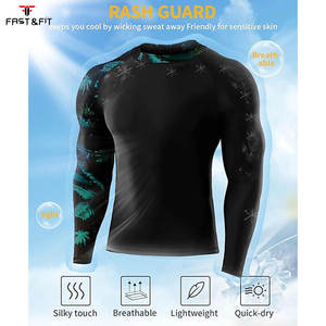 Maillot de protection anti-UV UPF 50+ SPF personnalisé, anti-bactérien, en polyester/nylon, à manches longues, séchage rapide, pour la randonnée, le surf et la natation - Product Image 6