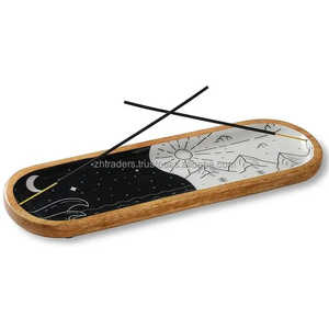 Porte-bâton d'encens en bois de Sheesham rustique de qualité supérieure avec finition vintage pour la méditation Yoga Spa Home Fragrance Decor - Product Image 6