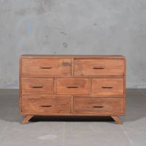 La Mejor Colección de Muebles Rústicos de Madera Maciza, Armario de Almacenamiento con 7 Cajones, Estilo Antiguo del Himalaya - Product Image 3