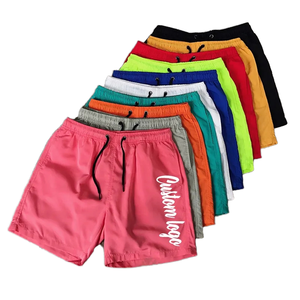 Quick Dry Men's Swim Trunks Embroidered Front Custom Waterproof Beach <b>Shorts</b> Lightweight Summer Casual Board <b>Shorts</b> 100% Nylon - Product Image 1