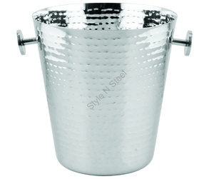 Stainless Steel Premium Wine Bucket with a Hammered, Stylish Classic Design - Product Image 1