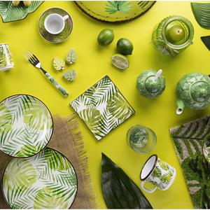 Sous-plat en céramique Excelsa Foliage 15 cm multicolore, accessoire de cuisine décoratif - Product Image 3