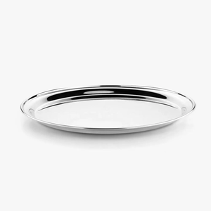Assiette de service ronde moderne en acier inoxydable, vaisselle écologique, assiette de présentation à prix abordables - Product Image 2