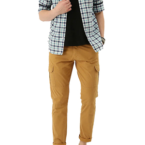 Pantalon cargo décontracté pour homme, uni, coupe droite, coupe-vent, respirant, idéal pour la randonnée et le camping - Product Image 4