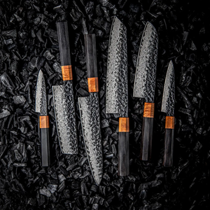 LEGACY BLADES Handmade 67-Layer Damascus Steel Japanese Style 6-Piece Ambidextrous Kitchen <b>Knife</b> <b>Set</b> Scented Rosewood <b>Knives</b> - Product Image 5