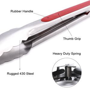 Heavy Duty <b>Silicone</b> Tongs With Heat Resistant Grip For Safe Cooking <b>Baking</b> Roasting And Everyday Kitchen Tasks - Product Image 6
