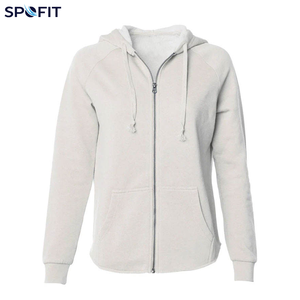 Sweat-shirt unisexe 100 % coton brodé pour l'hiver, grande taille, fermeture éclair unie, décontracté, coupe oversize, haute qualité, manches longues - Product Image 2