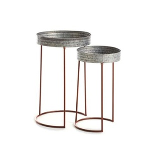 Nueva mesa auxiliar industrial de metal en tendencia con estructura con recubrimiento en polvo para área de recepción de oficina y con estilo profesional. - Product Image 6