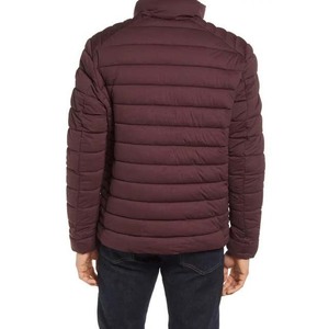 Vestes matelassées pour hommes couleur bordeaux, très demandées, avec logo personnalisé, tissu respirant, rembourrage en coton, col montant, pour l'extérieur - Product Image 3