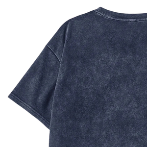 Camiseta Oversize de Mujer Estilo Vintage Lavado, Ajuste Holgado, Manga Corta, Cuello Redondo, Estilo Urbano, Lisa, Top de Moda 100% Algodón para Verano - Product Image 5