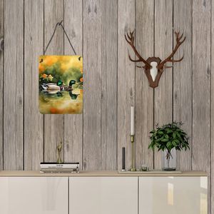 New 12x16 Multicolor Mallard Wall Door Hanging Prints Aluminum Metal <b>Sign</b> for Kitchen Bar <b>Bathroom</b> Home Decor Front Door Plaque - Product Image 3