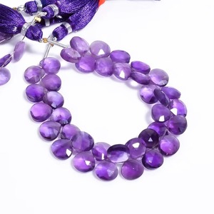 Natural Purple <b>Amethyst</b> Faceted Heart Shape Gemstone Beads 8MM Loose <b>Amethyst</b> Beads For Jewelry Making Wholesale Price Bulk - Product Image 5