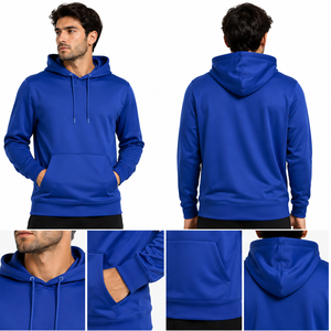 Sweat-shirt à capuche pour homme, en polaire 100% polyester, brodé, tricoté, chaud, décontracté, pour l'hiver, pour le sport de plein air, imperméable - Product Image 3