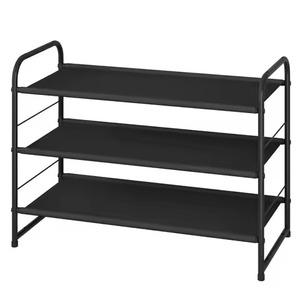 Small Size Modern Metal Shoe Rack 3 Tier Freestanding Space Saving Entryway Storage Organizer for Home Furniture - Product Image 2
