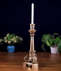 Elegante Portavelas de Metal, Forma Cilíndrica, Decoración para el Hogar, Diseño Duradero - Product Image 1