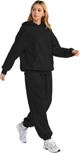 New Design Female Two Piece Sweat <b>Set</b> Long Sleeve Hoodie and Jogger Trousers Fashion Streetwear Comfortable Winter Outfit - Product Image 4