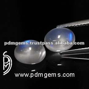 Azul llamativo fuego Arco Iris piedra lunar forma ovalada tamaño libre cabujón pulido venta al por mayor piedra lunar suelta para la fabricación de joyas piedra - Product Image 6