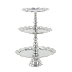 <b>3</b> <b>Tier</b> Stainless Steel <b>Cake</b> <b>Stand</b> Rectangle Shape Reusable Hand Wash Only Dessert Display for Celebrations <b>Cake</b> <b>Stand</b> - Product Image 6
