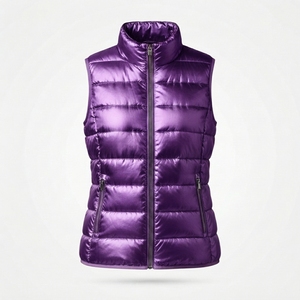 OEM ODM Custom Lightweight Quilted Vest Winter Warm Stand Collar Slim Fit <b>Puffer</b> <b>Gilet</b> for <b>Women</b> - Product Image 1