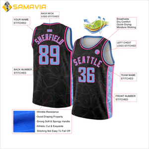 เสื้อบาสเก็ตบอลคุณภาพพรีเมียม ไซส์ใหญ่ น้ำหนักเบา ป้องกันรังสียูวี แห้งเร็ว ผลิตจากโพลีเอสเตอร์ 100% รับสกรีนโลโก้ ราคาขายส่ง - Product Image 2