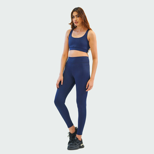 Custom Gym Yoga Set Manufacturer Polyester Spandex High Waist Seamless Leggings Sports Bra Custom Logo Design <b>Low</b> MOQ - Product Image 1