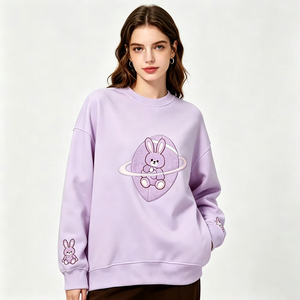 AL-TAUL IMPEX 2026 Sweat-shirts longs pour femmes avec logo appliqué personnalisé, mode automne, streetwear, tissu en molleton, doublure écologique - Product Image 2