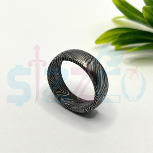Hot Selling Handmade Damascus Steel <b>Ring</b> for <b>Men</b> Women Wedding Band Fashion Party <b>Ring</b> Custom Latest Design OEM Supplier - Product Image 6