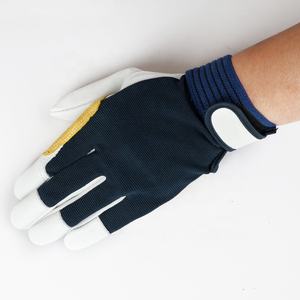 Guantes de seguridad de cuero de vaca de grano completo para hombre para conducir, construcción, uso en motocicletas, venta al por mayor, guantes de trabajo de metal - Product Image 2