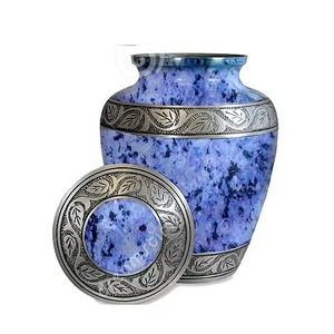 Blue Marble Brass Cremation Urn <b>for</b> Human <b>Ashes</b> Adult Memorial Metal Funeral Urn Decorative <b>Keepsake</b> Storage Container - Product Image 2