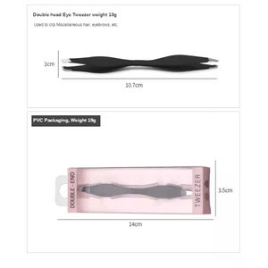 MAHFOOZ INSTRUMENTS Pince à épiler double face en acier inoxydable, biseautée et aiguisée, faite à la main, de luxe, moderne, réutilisable et légère - Product Image 2