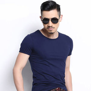Camiseta Básica Premium para Hombre, Corte Ajustado, Color Liso, Tela de Algodón Suave, Cuello Redondo, para Uso Casual, Venta al Por Mayor y OEM - Product Image 2