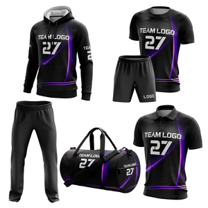 Kit d'uniforme de football de vente chaude chemise de sublimation et polyester court bleu fait paquet complet vêtements de sport ensembles d'uniformes de football - Product Image 3