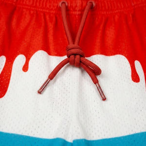 Shorts de basketball pour hommes, taille haute, entrejambe 5 pouces, en maille/polyester, taille élastique, séchage rapide, respirant, extensible, athlétique, tendance - Product Image 4