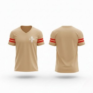 Camiseta de Fútbol Americano de Primera Calidad, 100% Poliéster, Cuello en V, Temporada de Verano, Color Sólido, Transpirable, de RIVIAN ATLANTIC - Product Image 1