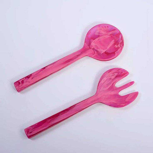 Cuillère de service en résine époxy de luxe, motif artistique fait main, long manche, ustensile de cuisine décoratif pour table à manger et restaurant - Product Image 4