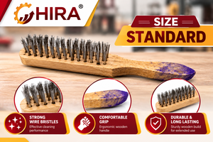แปรงลวดสแตนเลส HIRA 35824 (ด้ามไม้) - Product Image 4