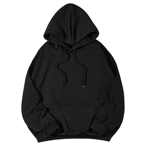 Sweat-shirt à capuche rose en polaire, couleur unie, décontracté, à manches longues, avec cordon de serrage, pour adultes, vêtements d'automne - Product Image 2