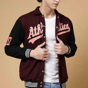 Blouson universitaire brodé patchwork économique et tendance, taille standard, article neuf, disponible en ligne - Product Image 5