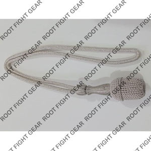 Noeud d'épée fabriqué à la main cordon de Style argenté conception de gland fin pour l'équipement de défense personnelle Regalia Performances Cosplay robes - Product Image 2