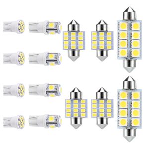 14 Bombillas LED T10 de 31mm y 41mm, 6000K Blancas, para Interiores, Techo, Mapa, Matrícula, Maletero, Luces Laterales y de Posicionamiento - Product Image 1