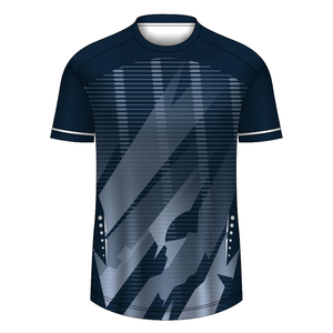 T-shirt pour homme en mélange de polyester et de spandex tricoté, imprimé par sublimation, prix de gros personnalisé, confort et ajustement parfaits pour un usage décontracté - Product Image 2