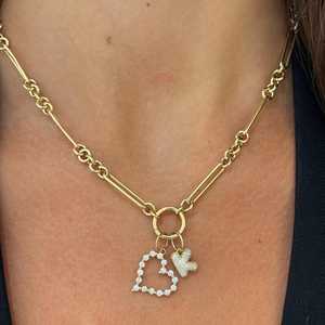 Colgantes de Diamante en Forma de Corazón, Oro Sólido de 14K y 18K, Corte Redondo, Diamantes Cultivados en Laboratorio, Minimalistas, Únicos, para Uso Diario, Joyería Fina al por Mayor - Product Image 4