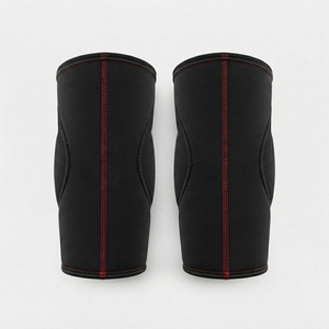 Genouillères rembourrées personnalisées noires, rouges et blanches pour le volley-ball et le basketball, protection contre les chocs, compression élastique - Product Image 2