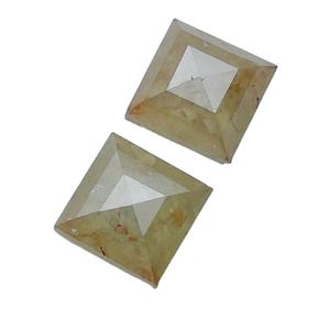 2.76 CT 6.1x6.2x2.8mm น้ำแข็งพีชสี่เหลี่ยมทรงเหลี่ยมหลวมธรรมชาติเพชรกุหลาบเจียระไนเพชรการตกแต่งเครื่องประดับที่ผ่านการรับรองมาตรฐาน IGI - Product Image 1