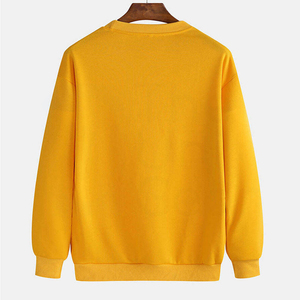 เสื้อสเวตเชิ้ตคอกลมสีเหลืองแบบยูนิเซ็กซ์ ทรงโอเวอร์ไซส์ ใส่สบาย ทรงปกติ ผ้าถักเนื้อแน่น สไตล์ลำลอง เหมาะสำหรับใส่ในฤดูใบไม้ร่วง - Product Image 2