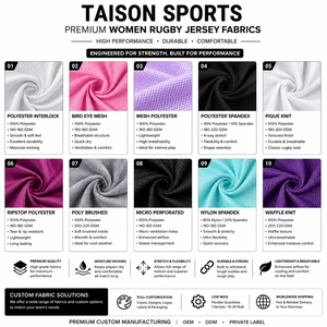 Maillot de rugby pour homme, tissu en maille polyester 140g, impression numérique, anti-UV, respirant, manches courtes, col en V, positionnement personnalisé du logo de l'équipe - Product Image 2