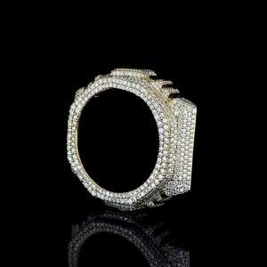 High Quality Moissanite Iced Out Spiked Bezel for 2100 Octagon <b>Watch</b> <b>Case</b> Custom Gold Plated Hip Hop Jewelry <b>Watch</b> Frame - Product Image 2